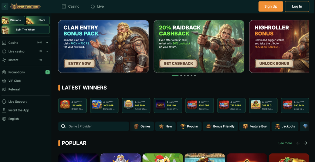 Odin Fortune Non UK casino